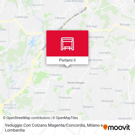 Mappa Veduggio Con Colzano Magenta / Concordia