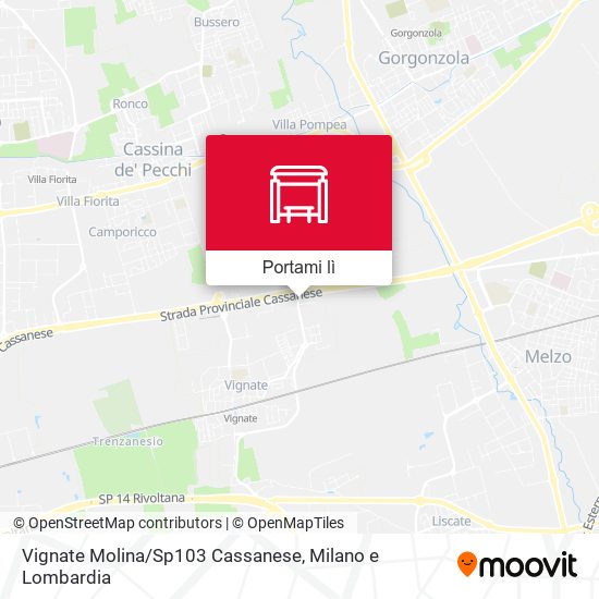 Mappa Vignate Molina/Sp103 Cassanese