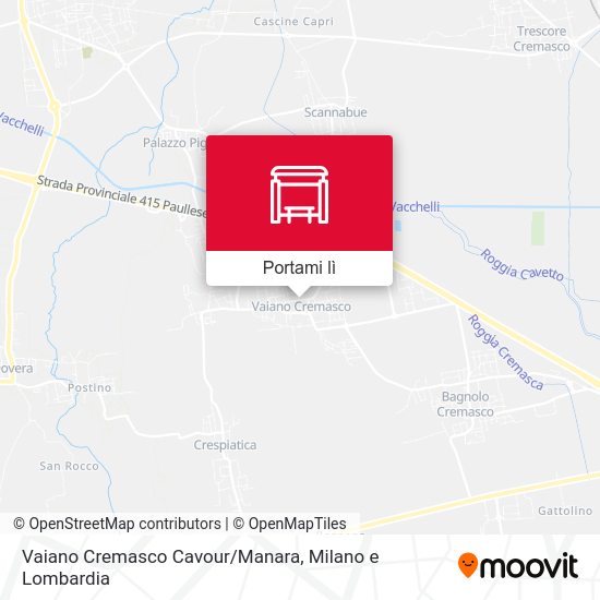Mappa Vaiano Cremasco Cavour/Manara