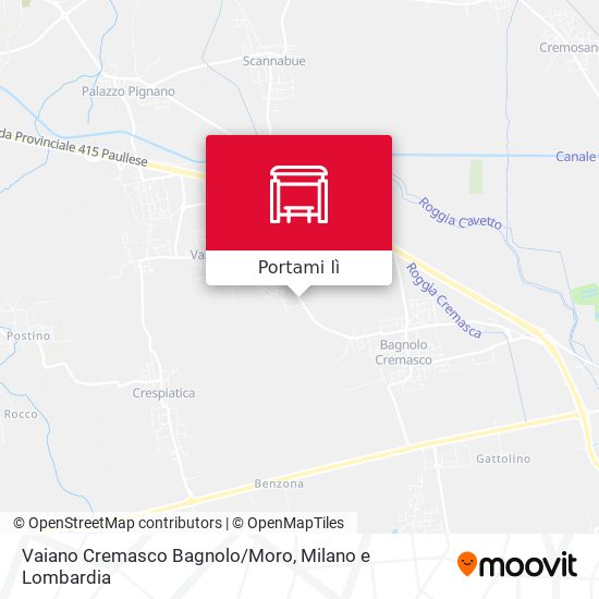 Mappa Vaiano Cremasco Bagnolo/Moro