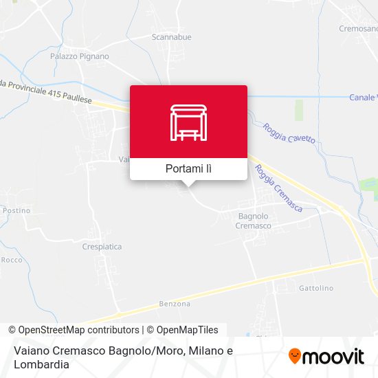 Mappa Vaiano Cremasco Bagnolo/Moro
