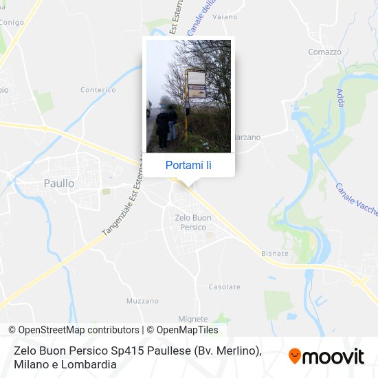 Mappa Zelo Buon Persico Sp415 Paullese (Bv. Merlino)