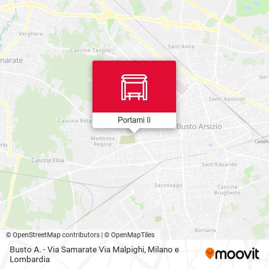 Mappa Busto A. - Via Samarate Via Malpighi