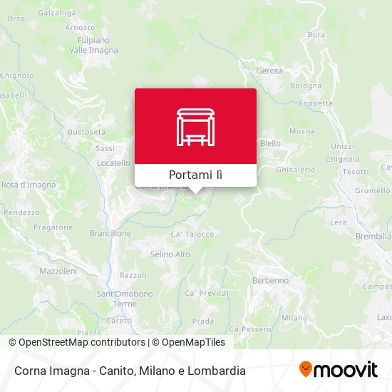 Mappa Corna Imagna - Canito