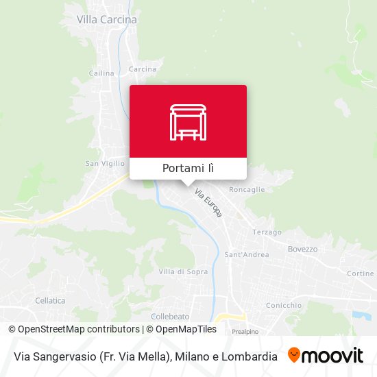 Mappa Via Sangervasio (Fr. Via Mella)