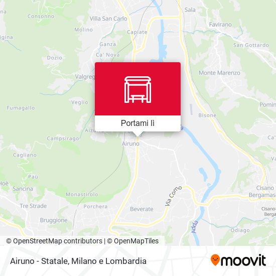 Mappa Airuno - Statale