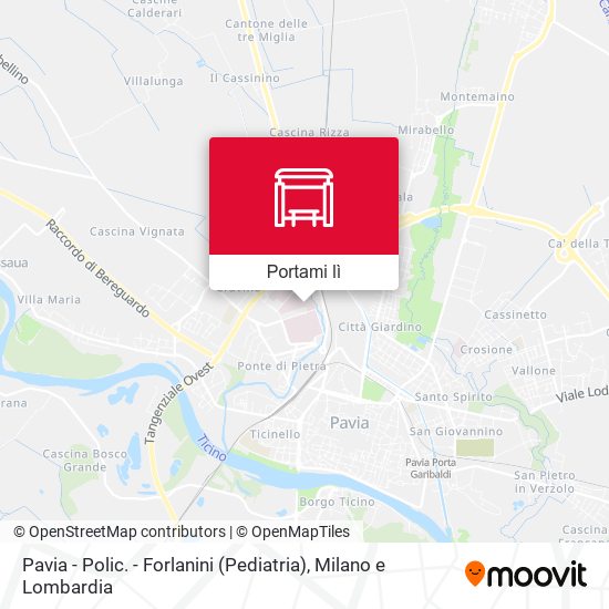 Mappa Pavia - Polic. - Forlanini (Pediatria)