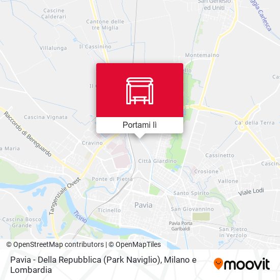 Mappa Pavia - Della Repubblica (Park Naviglio)