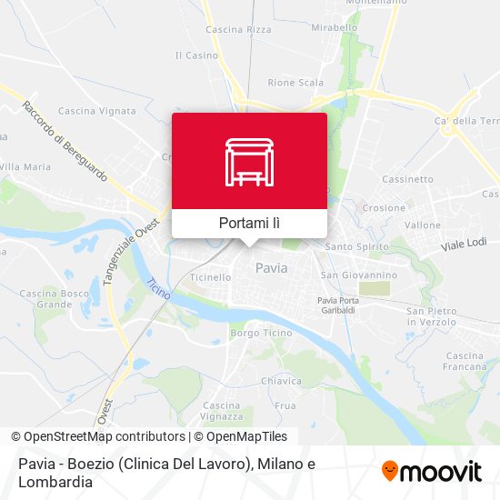 Mappa Pavia - Boezio (Clinica Del Lavoro)