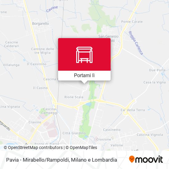 Mappa Pavia - Mirabello/Rampoldi