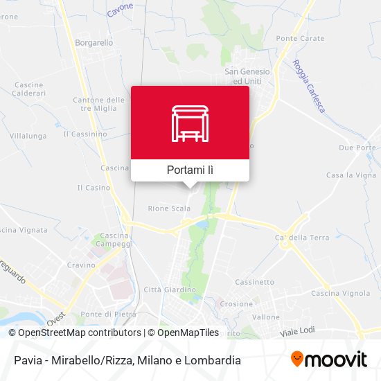 Mappa Pavia - Mirabello/Rizza