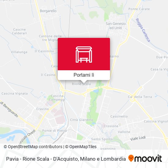 Mappa Pavia - Rione Scala - D'Acquisto