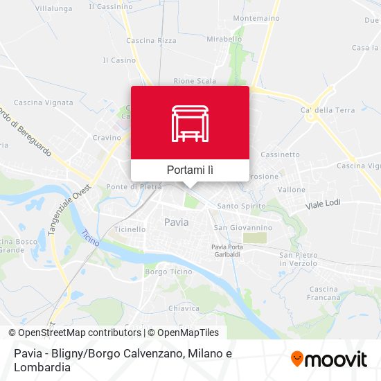 Mappa Pavia - Bligny / Borgo Calvenzano