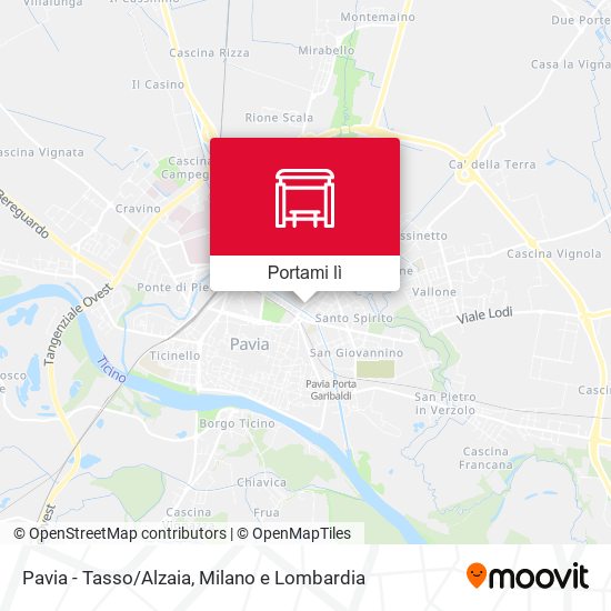 Mappa Pavia - Tasso/Alzaia