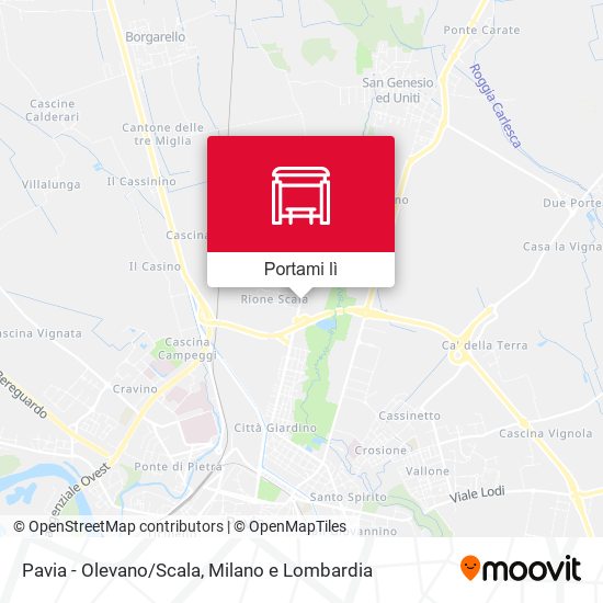 Mappa Pavia - Olevano/Scala