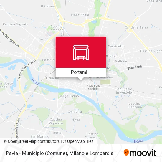 Mappa Pavia - Municipio (Comune)