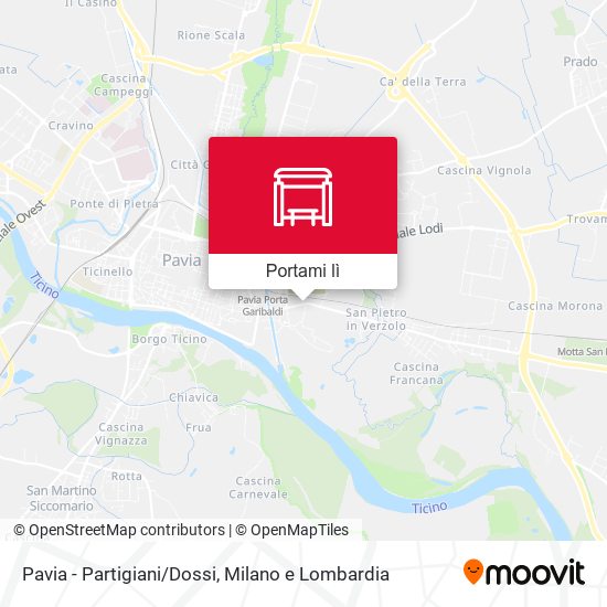 Mappa Pavia - Partigiani/Dossi