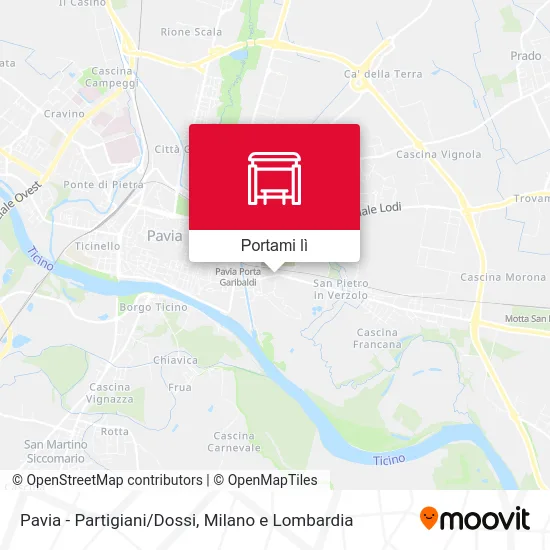 Mappa Pavia - Partigiani/Dossi