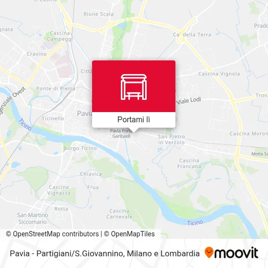 Mappa Pavia - Partigiani / S.Giovannino