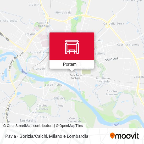 Mappa Pavia - Gorizia/Calchi
