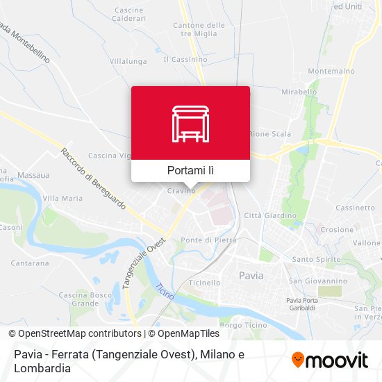 Mappa Pavia - Ferrata (Tangenziale Ovest)