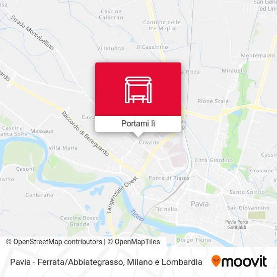 Mappa Pavia - Ferrata/Abbiategrasso