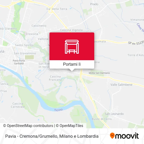 Mappa Pavia - Cremona/Grumello