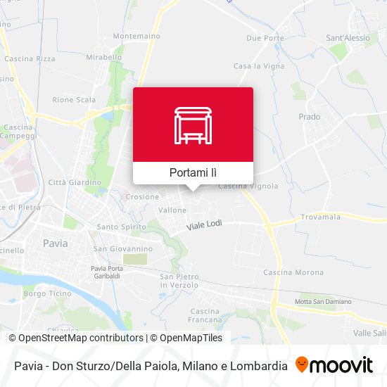 Mappa Pavia - Don Sturzo / Della Paiola