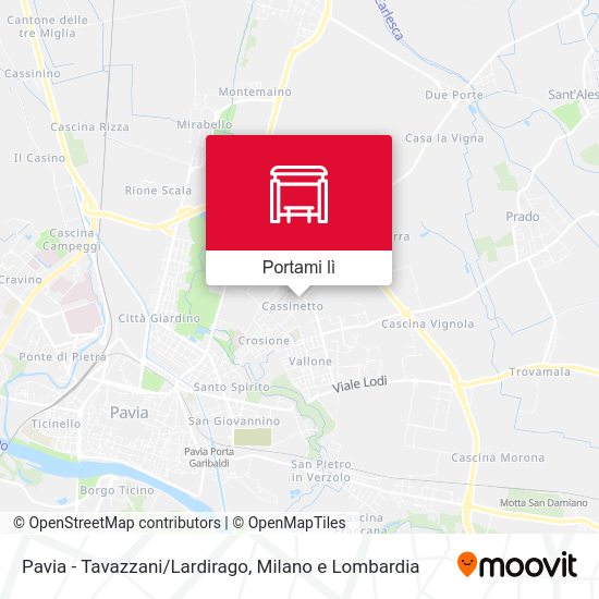 Mappa Pavia - Tavazzani/Lardirago