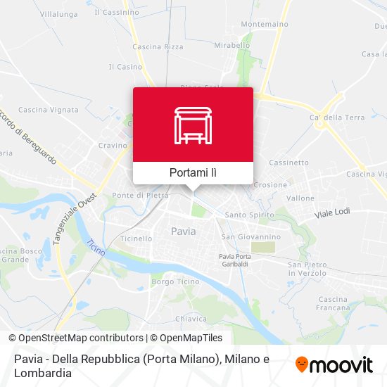 Mappa Pavia - Della Repubblica (Porta Milano)