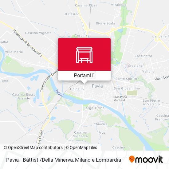 Mappa Pavia - Battisti/Della Minerva