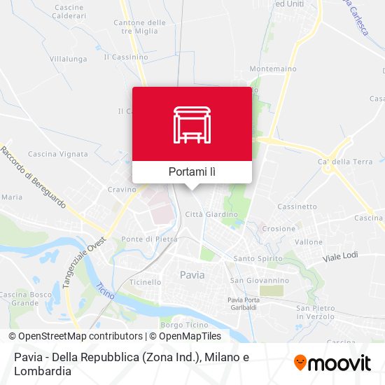 Mappa Pavia - Della Repubblica (Zona Ind.)