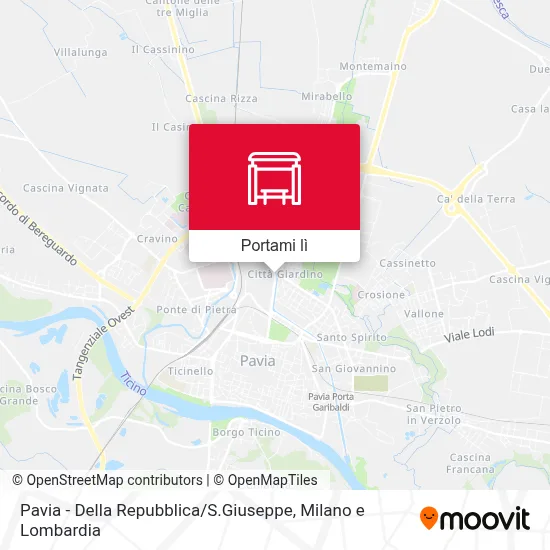 Mappa Pavia - Della Repubblica / S.Giuseppe