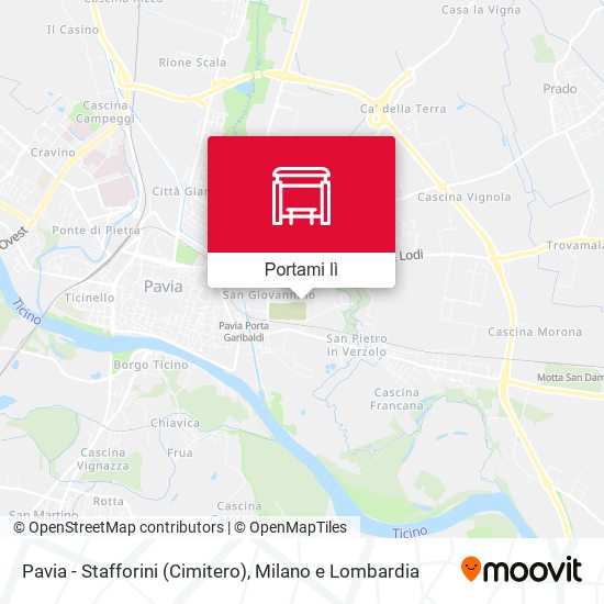 Mappa Pavia - Stafforini (Cimitero)