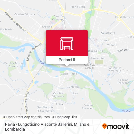 Mappa Pavia - Lungoticino Visconti / Ballerini