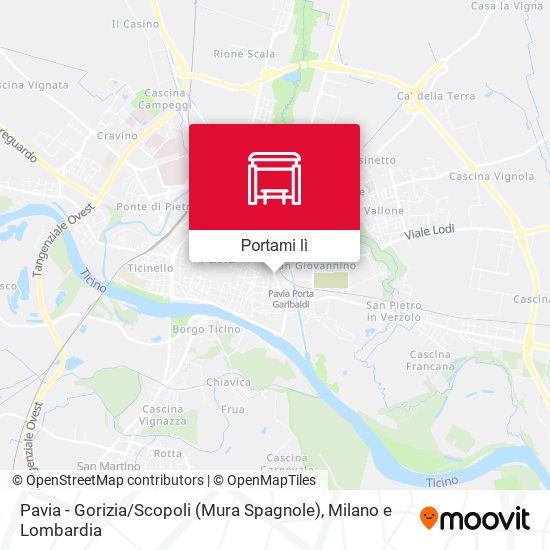 Mappa Pavia - Gorizia / Scopoli (Mura Spagnole)