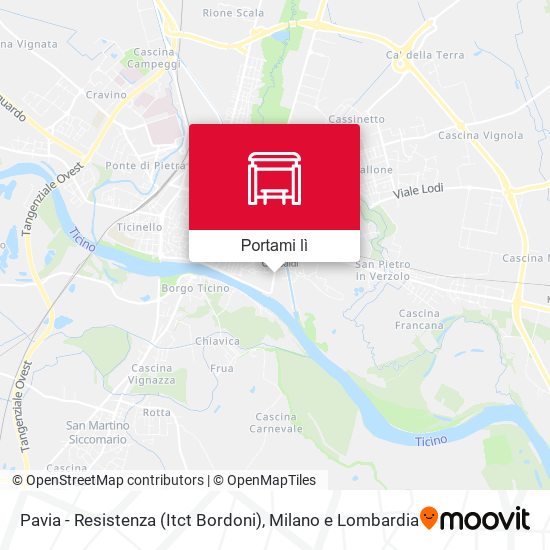 Mappa Pavia - Resistenza (Itct Bordoni)