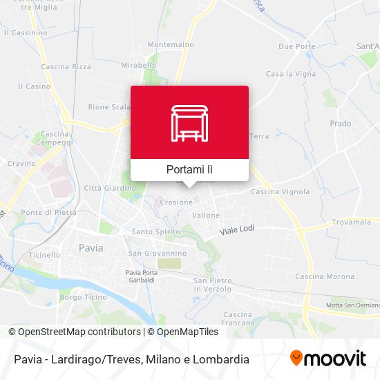 Mappa Pavia - Lardirago/Treves