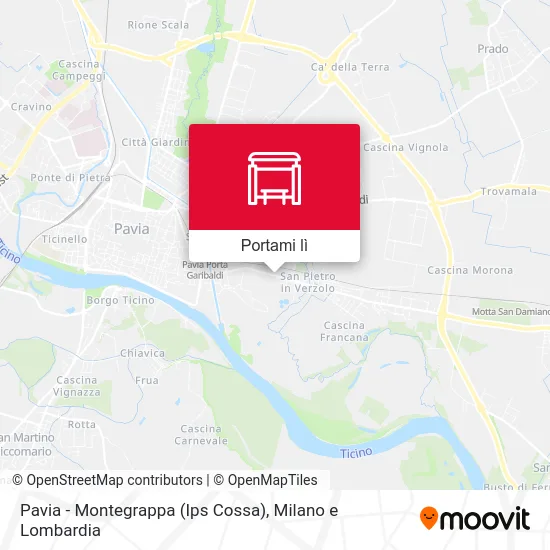 Mappa Pavia - Montegrappa (Ips Cossa)