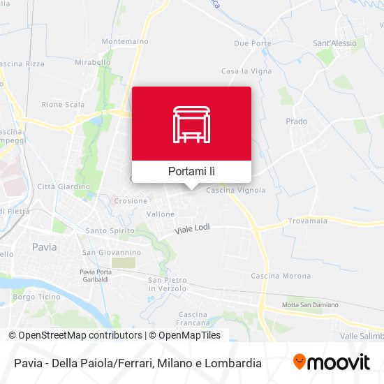Mappa Pavia - Della Paiola/Ferrari