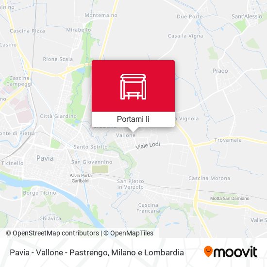 Mappa Pavia - Vallone - Pastrengo