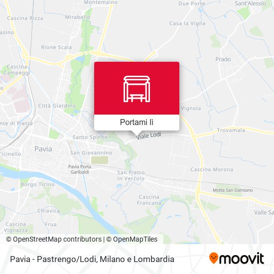 Mappa Pavia - Pastrengo/Lodi