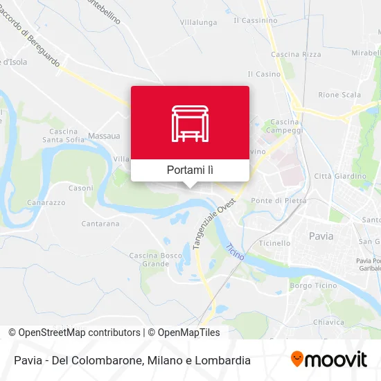 Mappa Pavia - Del Colombarone