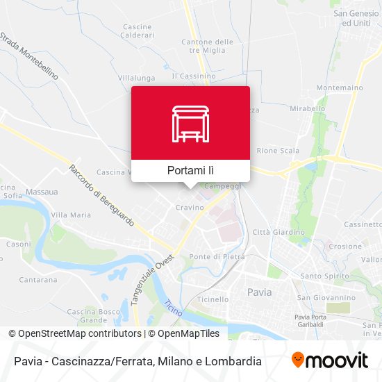 Mappa Pavia - Cascinazza/Ferrata