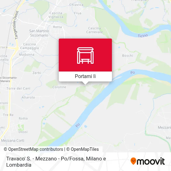 Mappa Travaco' S. - Mezzano - Po / Fossa