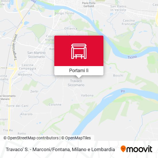 Mappa Travaco' S. - Marconi/Fontana