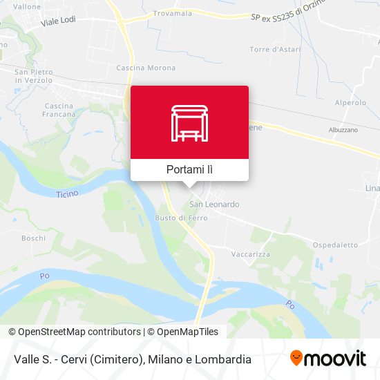 Mappa Valle S. - Cervi (Cimitero)