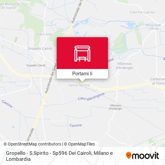 Mappa Gropello - S.Spirito - Sp596 Dei Cairoli
