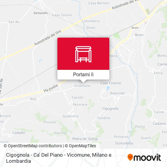 Mappa Cigognola - Ca' Del Piano - Vicomune