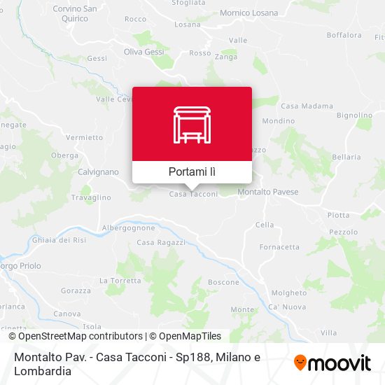 Mappa Montalto Pav. - Casa Tacconi - Sp188